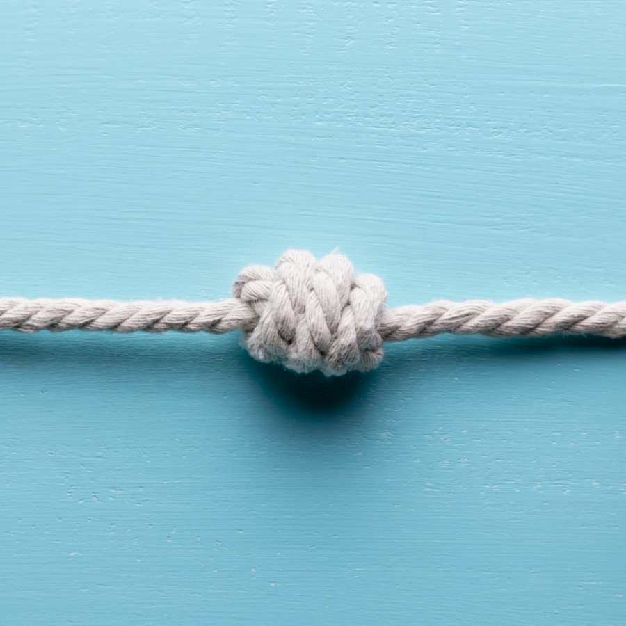Zit alles volledig in de knoop