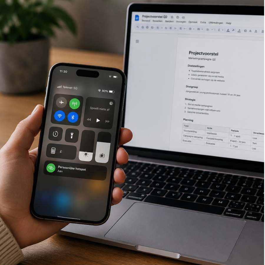 Gebruik je gsm als hotspot als je internet even wegvalt