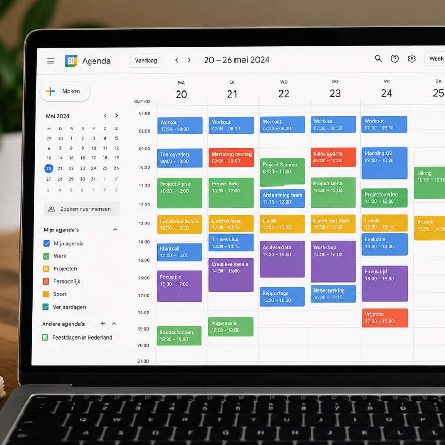Maak een tijdlijn in je agenda voor het even zelf